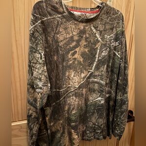 Mossy oak scent control long sleeve camo shirt size large